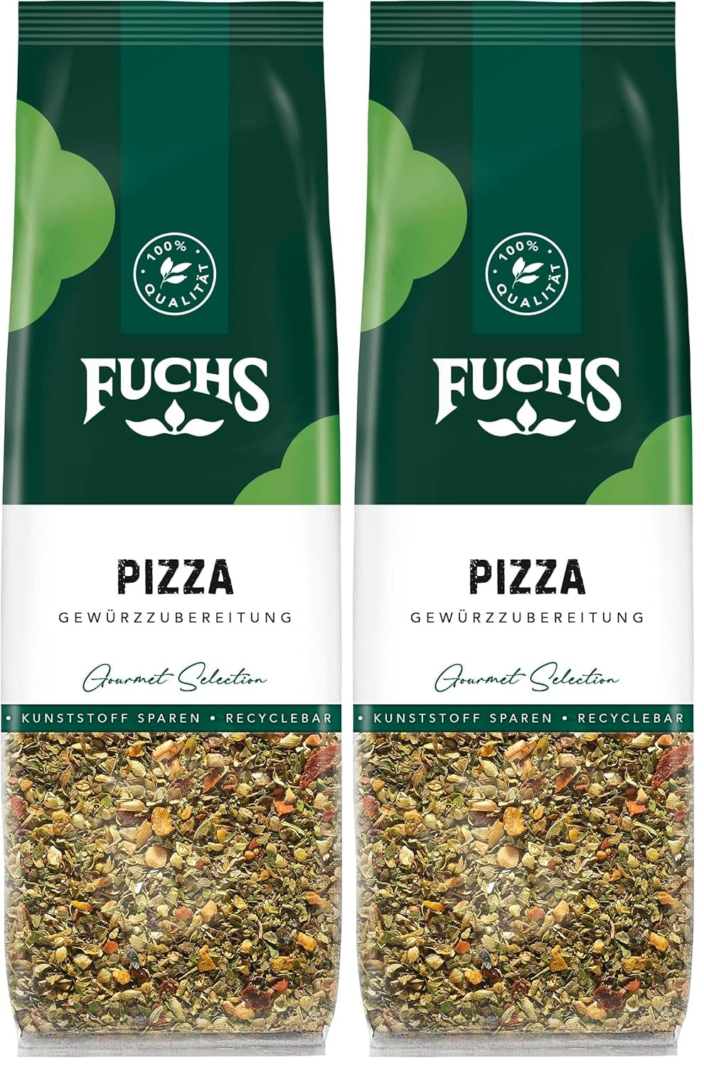 Fuchs Gewürze - Pizza Gewürzzubereitung újrahasznosítható Nachfüllbeutelben, Gewürzmischung mit Italianen Kräutern, ideális Bruschetta - 30 g