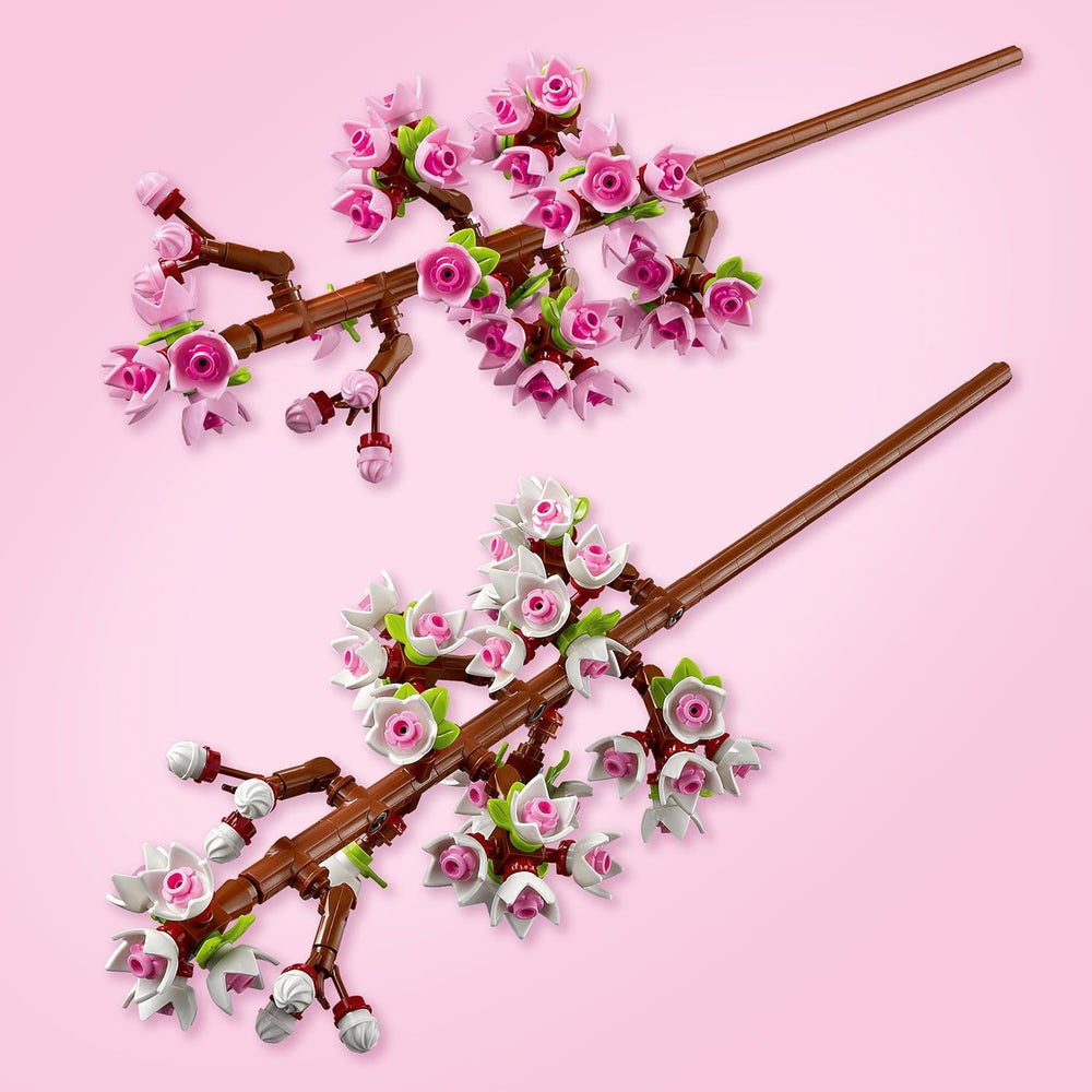 LEGO Botanicals Kirschblüten - Spielzeug mit Kunstblumen – Kreative Deko für Schreibtisch – Spielset mit Blumen zum Bauen und Ausstellen Geschenk für Mädchen und Teenager ab 8 Jahren – 40725