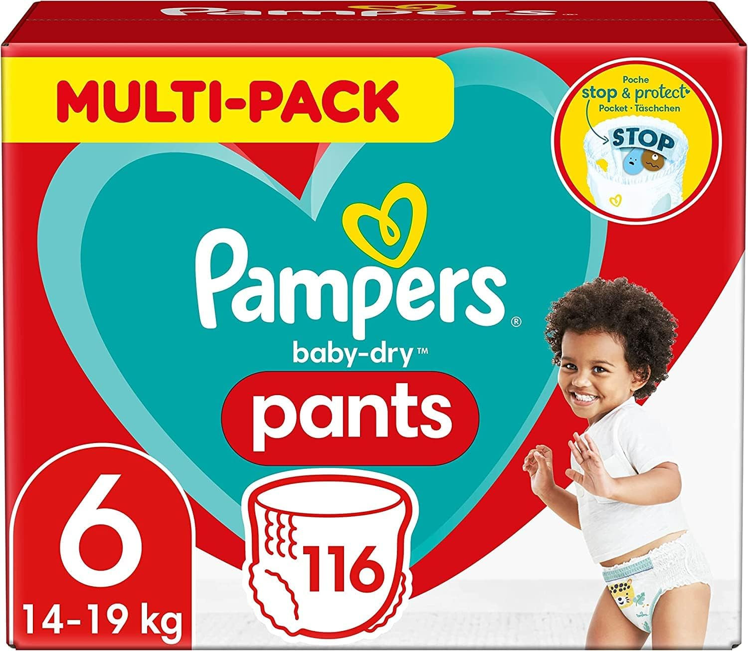 Pampers Baby-Dry Pants Größe 5, 160 Stück, 11kg-17kg, 360° auslaufsichere Nappali és éjszakai használatra