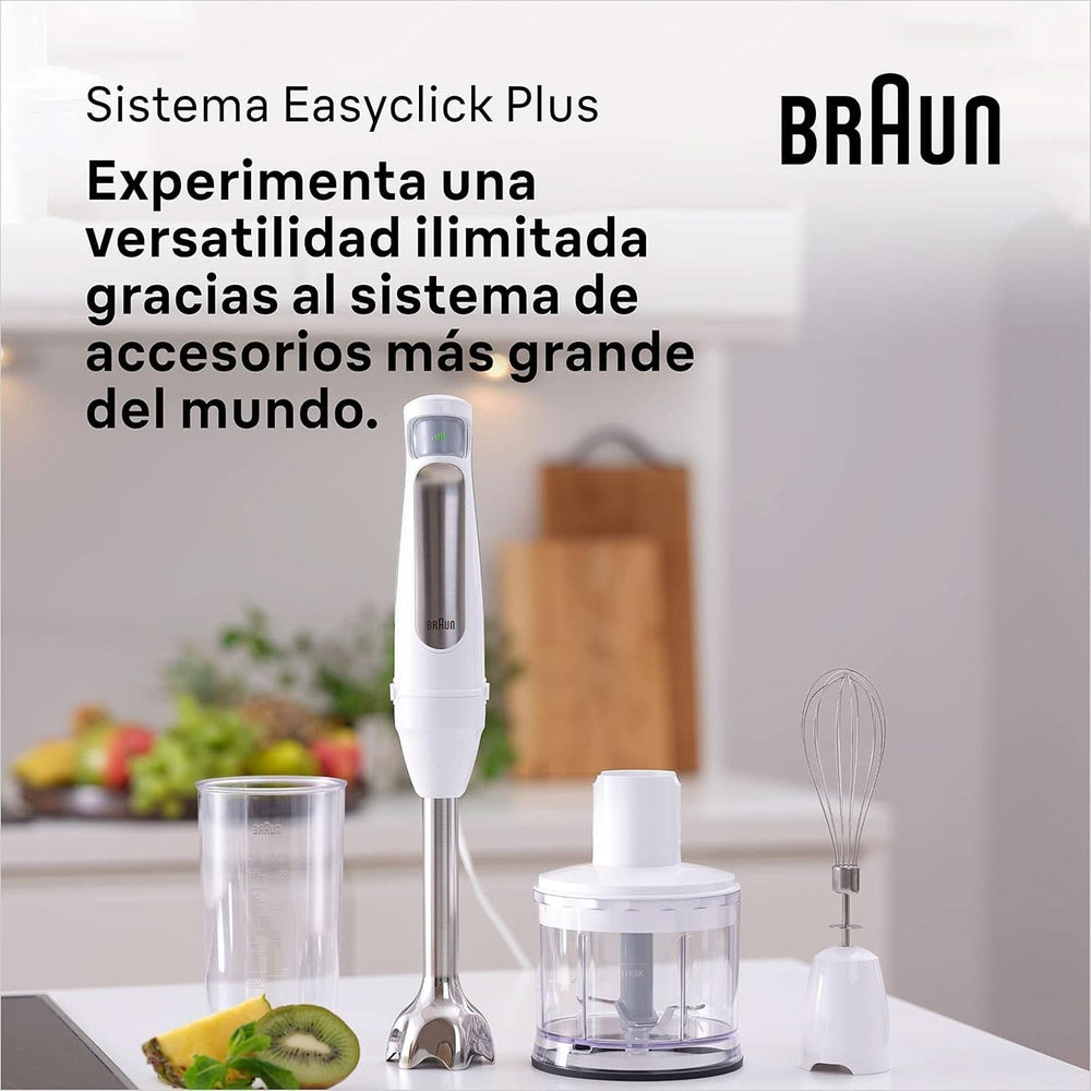 Braun Household Hogar Multiquick 7 Armmixer, Spritzschutz-Technologie, Spülmaschinenfest, Bpa-Freier Kunststoffbecher, MQ7000, 1000 W, Weiß Kitchen Naty Shop