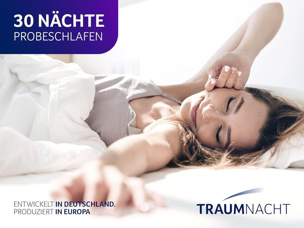 Pernă ortopedică pentru spate/lombare Traumnacht cu miez din spumă vâscoelastică și husă din microfleece prietenoasă cu pielea, certificată Öko-Tex, produsă conform standardelor germane de calitate