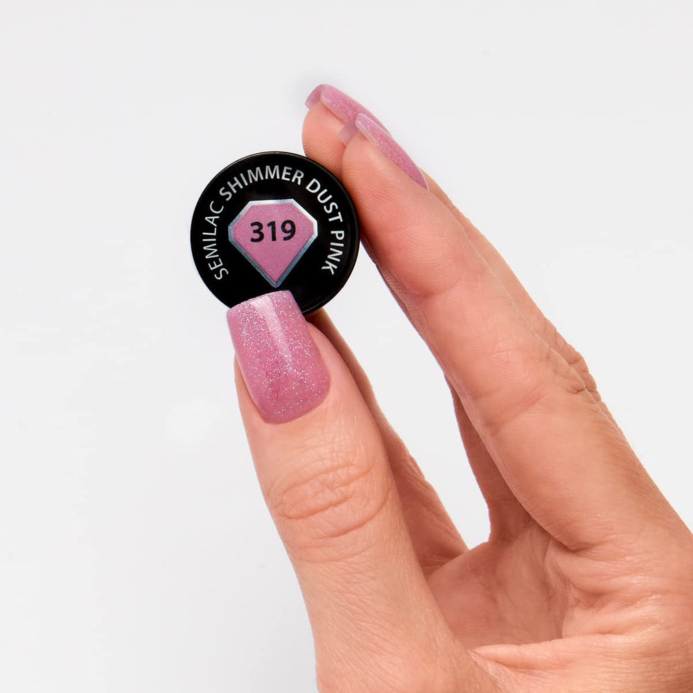 Oja UV Semilac Hybrid 319 Shimmer Dust Pink 7ml