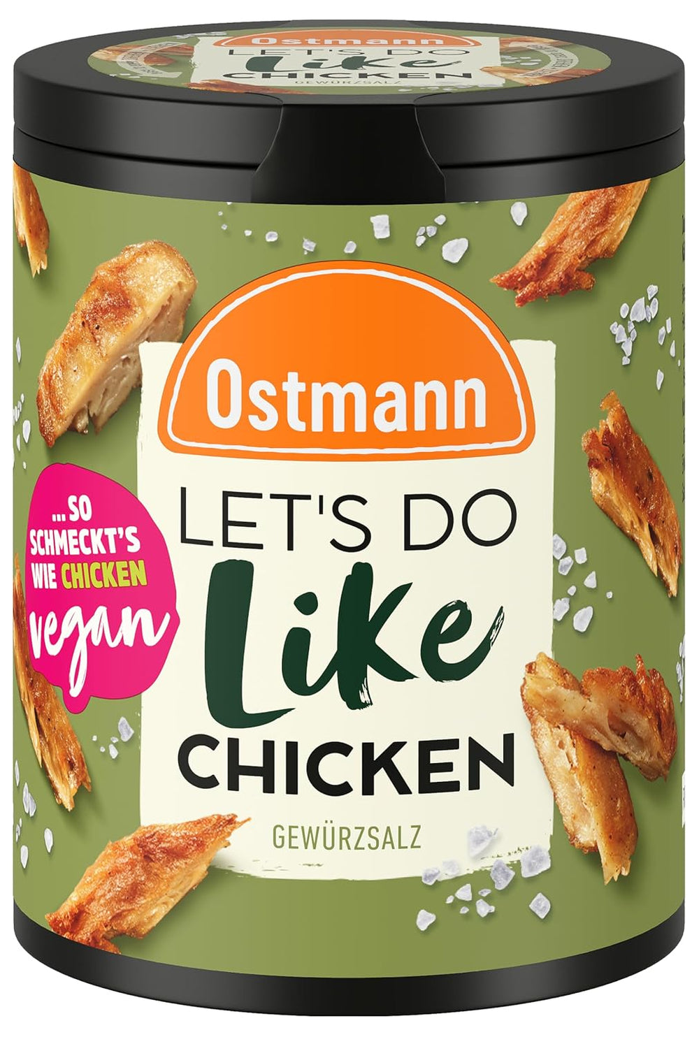Ostmann Gewürze - Csináljunk úgy, mint a csirke | Hähnchen-Geschmack für ungewürzte Fleischersatzprodukte | Gewürzsalz für Tofu und Sojachunks | 90 g Metalldose recyclebarban