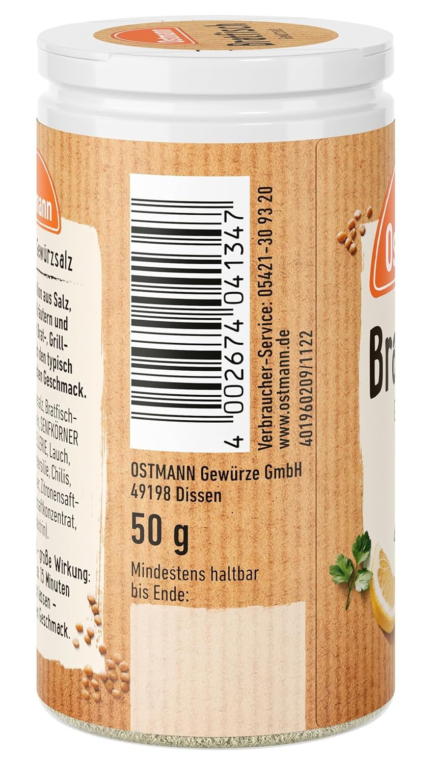 Ostmann Gewürze - Bratfisch Gewürzsalz | Nachfüllbare & újrahasznosítható Verpackung | 50 g Der Streudose-ban