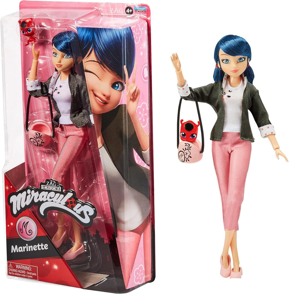 Bandai - Miraculous Ladybug - Doll Marinette Colour Change Surprise - Păpușă articulată Miraculous, 26 Cm + 3 surprize - Model aleatoriu - P50390 Papusi Naty Shop Marinette
