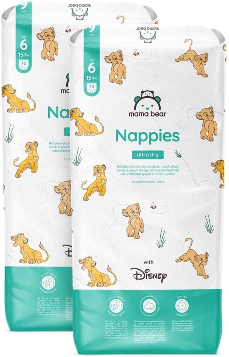 Amazon márka: Mama Bear Disney Ultra Dry pelenkák, 3-as méret (4-9 kg) - Havi doboz, fehér, 172 darab (2 86 darabos csomag)