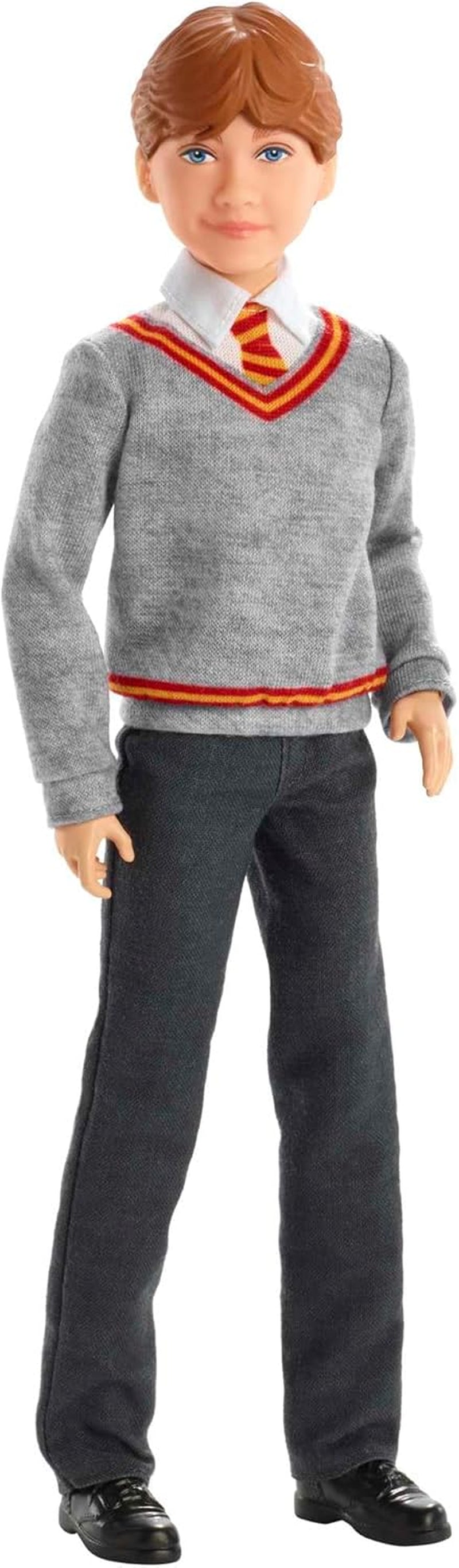 Mattel Harry Potter – Ron Weasley Sammlerpuppe (kb. 26 cm) Roxfort-egyenruhával, Griffendél-köntössel és Zauberstabval, Spielzeug ab 6 Jahren FYM52