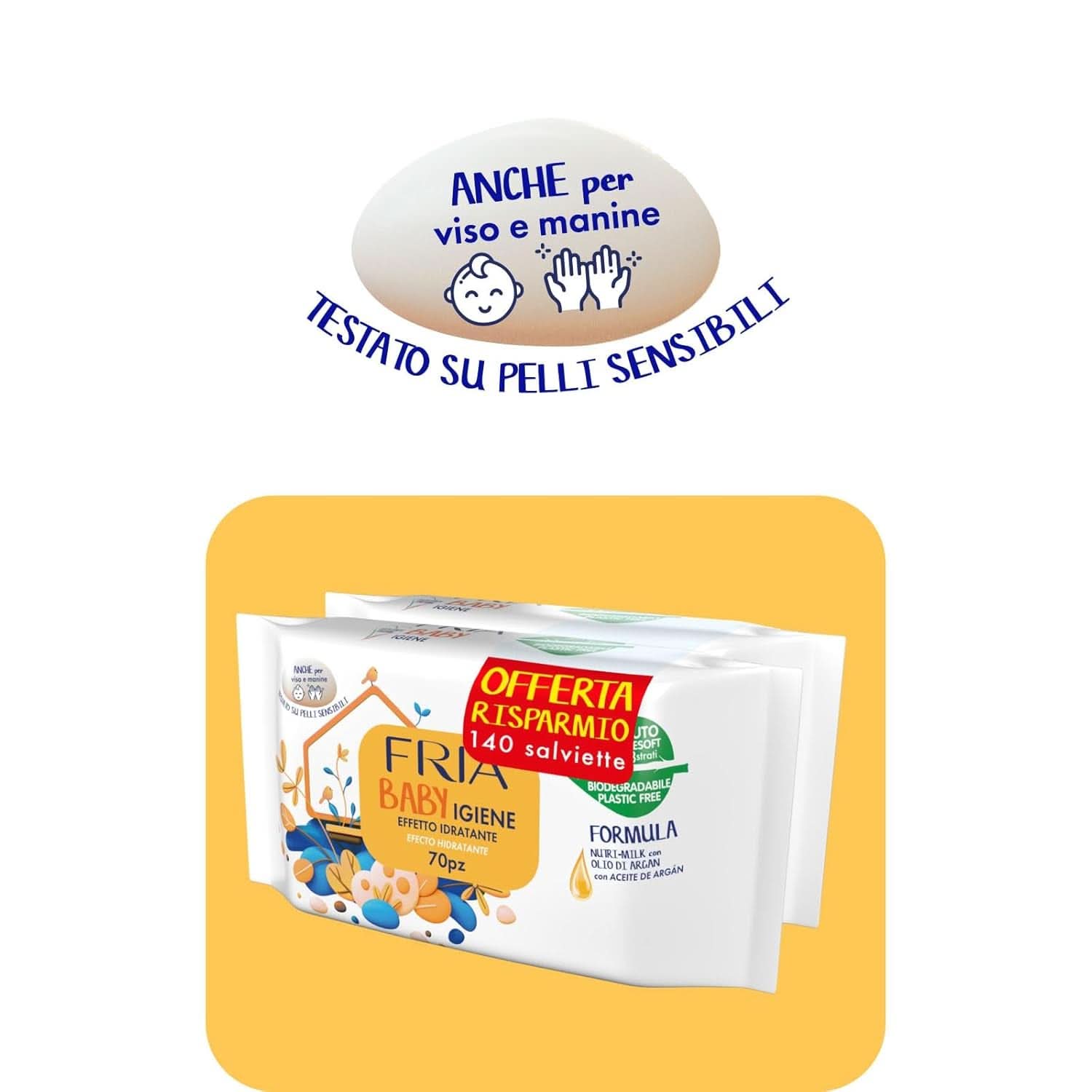 Nedves törlőkendők, 2 db-os csomag (2 x 72 törlőkendő) Baby Wet Wipes Naty Shop