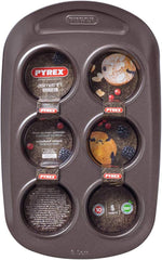 Pyrex BANDEJA 6 MAGDALENAS ASYMETRIA PX Muffinförmchen, Metall, Bunt, 6 Magdalena Formák és tepsi Naty Shop