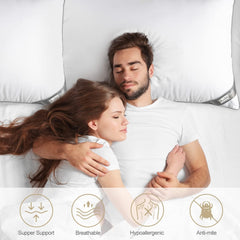 Pernă Bedstory, 2-Pack, calitate hotelieră, pernă pentru dormit, alternativă, de susținere și hipoalergenică pentru cei care dorm pe stomac, spate și lateral Perne standard Naty Shop