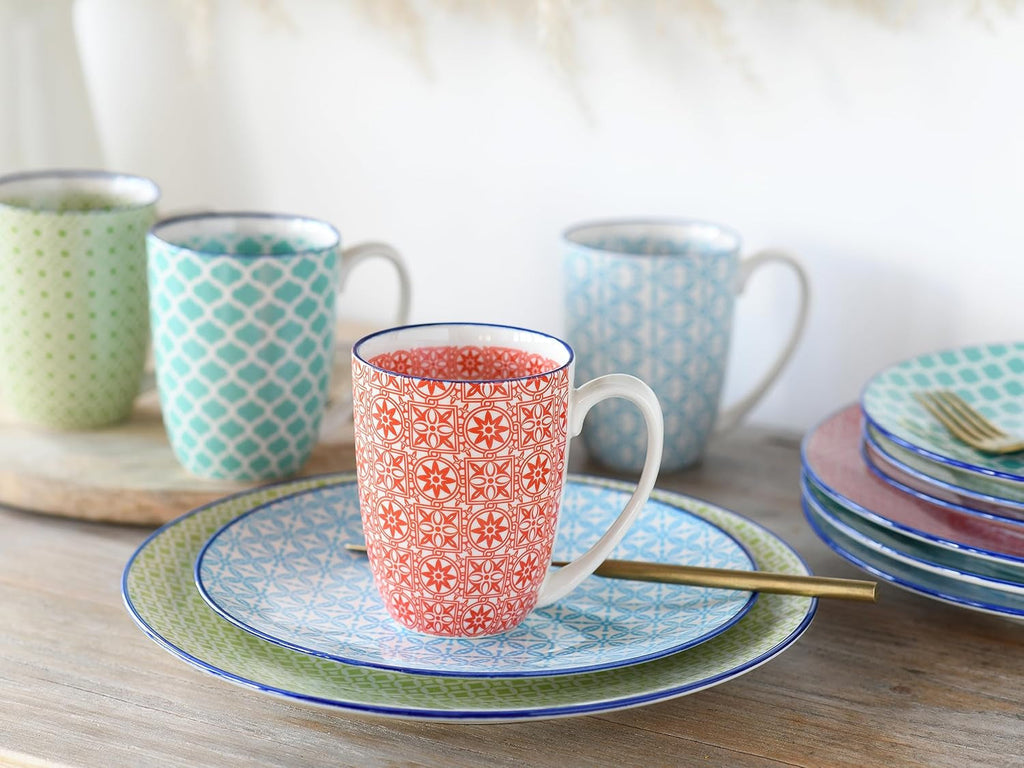 Creatable, 17362, Serie Mediterran, set veselă 16 piese, serviciu combinat din ceramică Seturi vesela masa Naty Shop