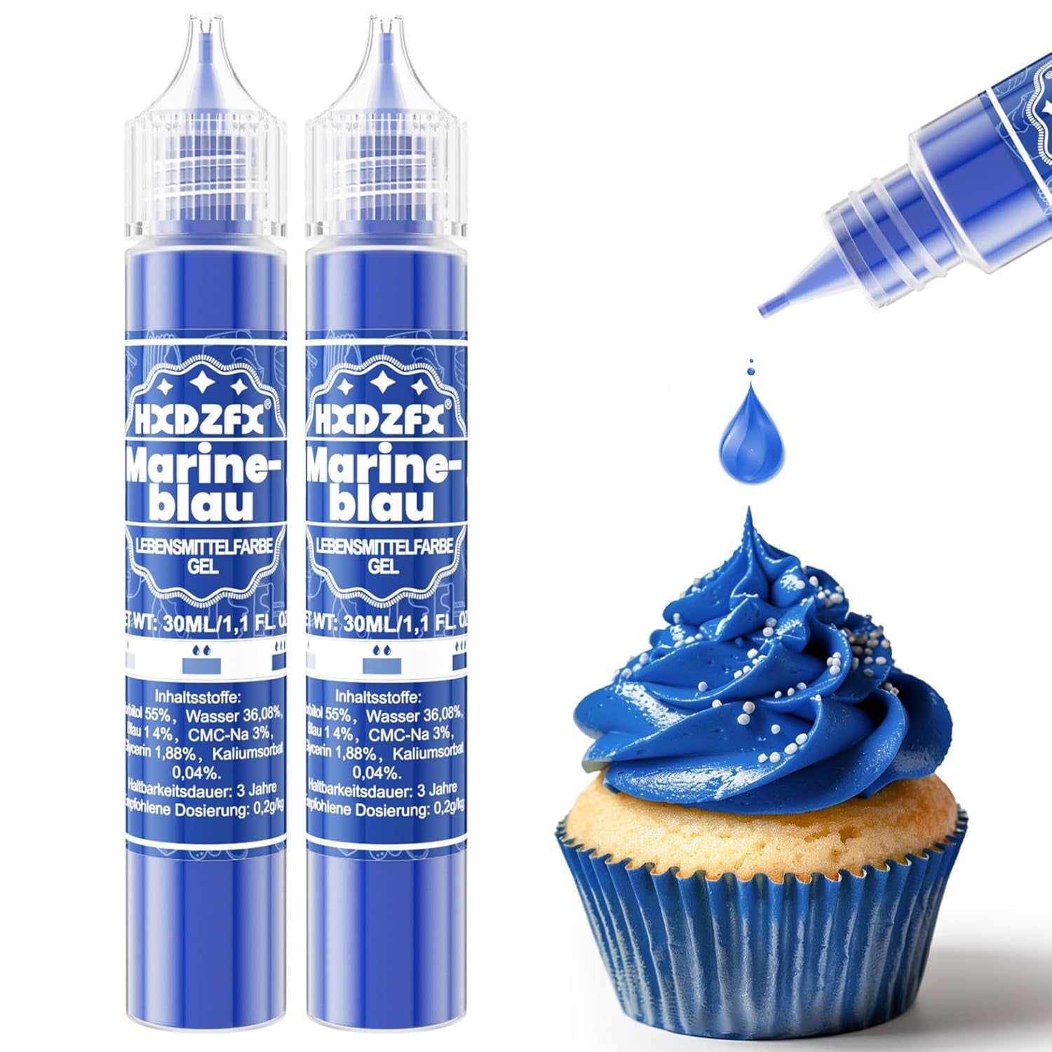 Colorant alimentar în gel - HXDZFX 2×30ml, colorant alimentar fără zahăr, foarte concentrat, pentru decorarea torturilor, fondant alb, macaroane, prăjituri, copt, ouă de Paște, slime (mov struguri)