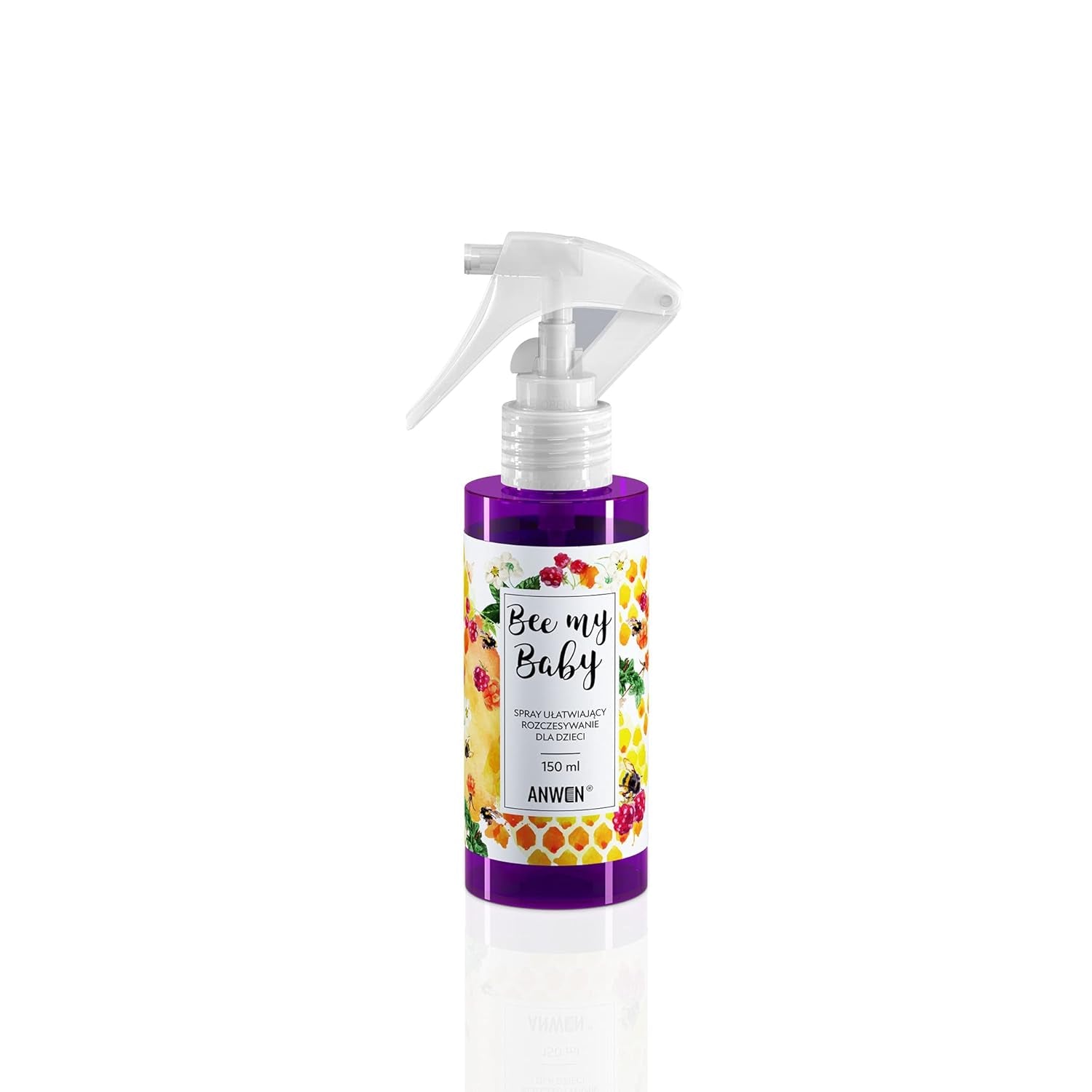 Bee My Baby spray natural pentru părul copiilor pentru descurcare, descurcare și pieptănare cu parfum de gumă de zmeură - hrănitor cu unt de shea și extract de miere Produse pentru descurcarea părului Naty Shop Titlu implicit