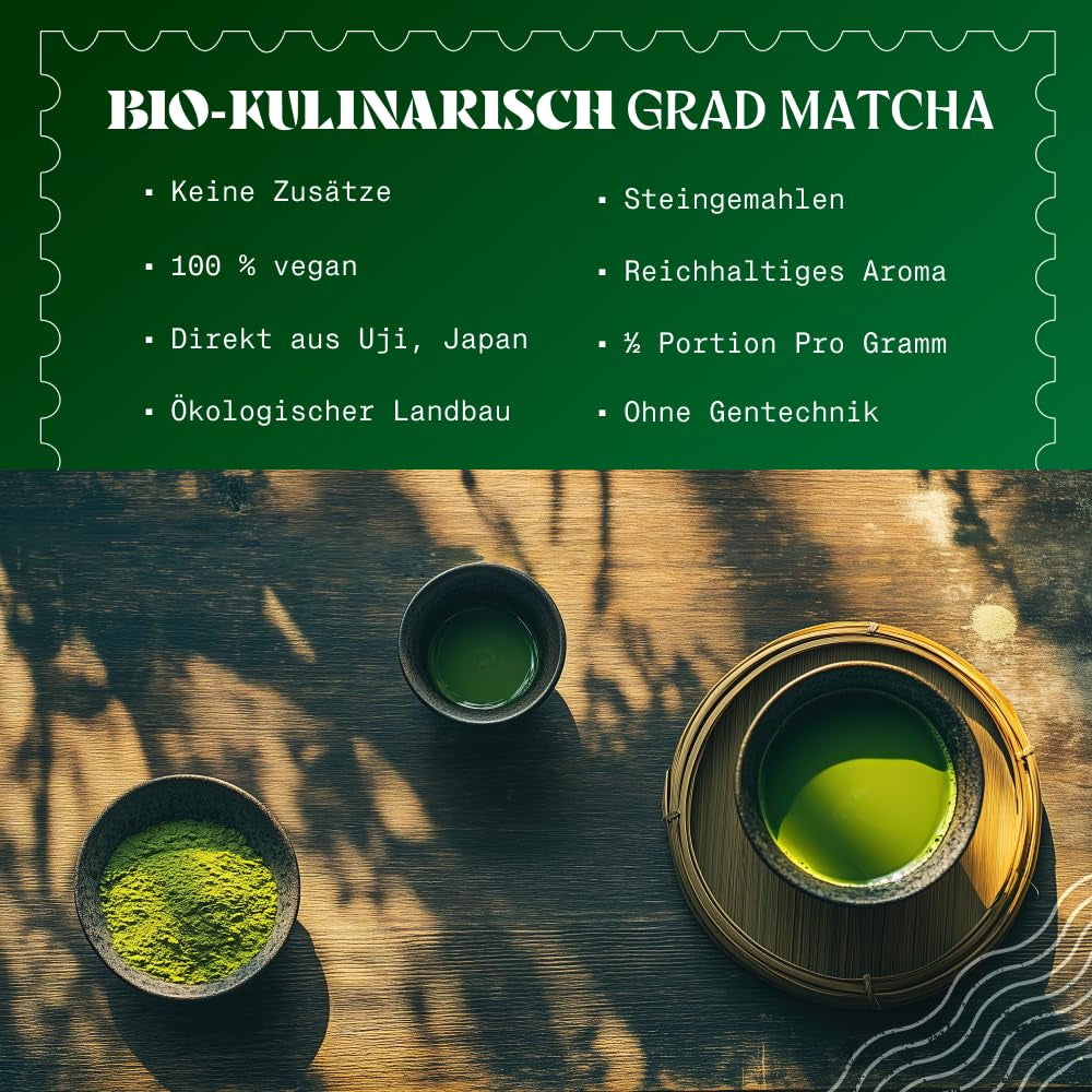 Naturalebio BIO Ceai verde pudră 100 g. Pentru gătit și coacere. Matcha japonez original. Ceai verde din Japonia, vegan, fără gluten și fără OMG. Produs organic natural.