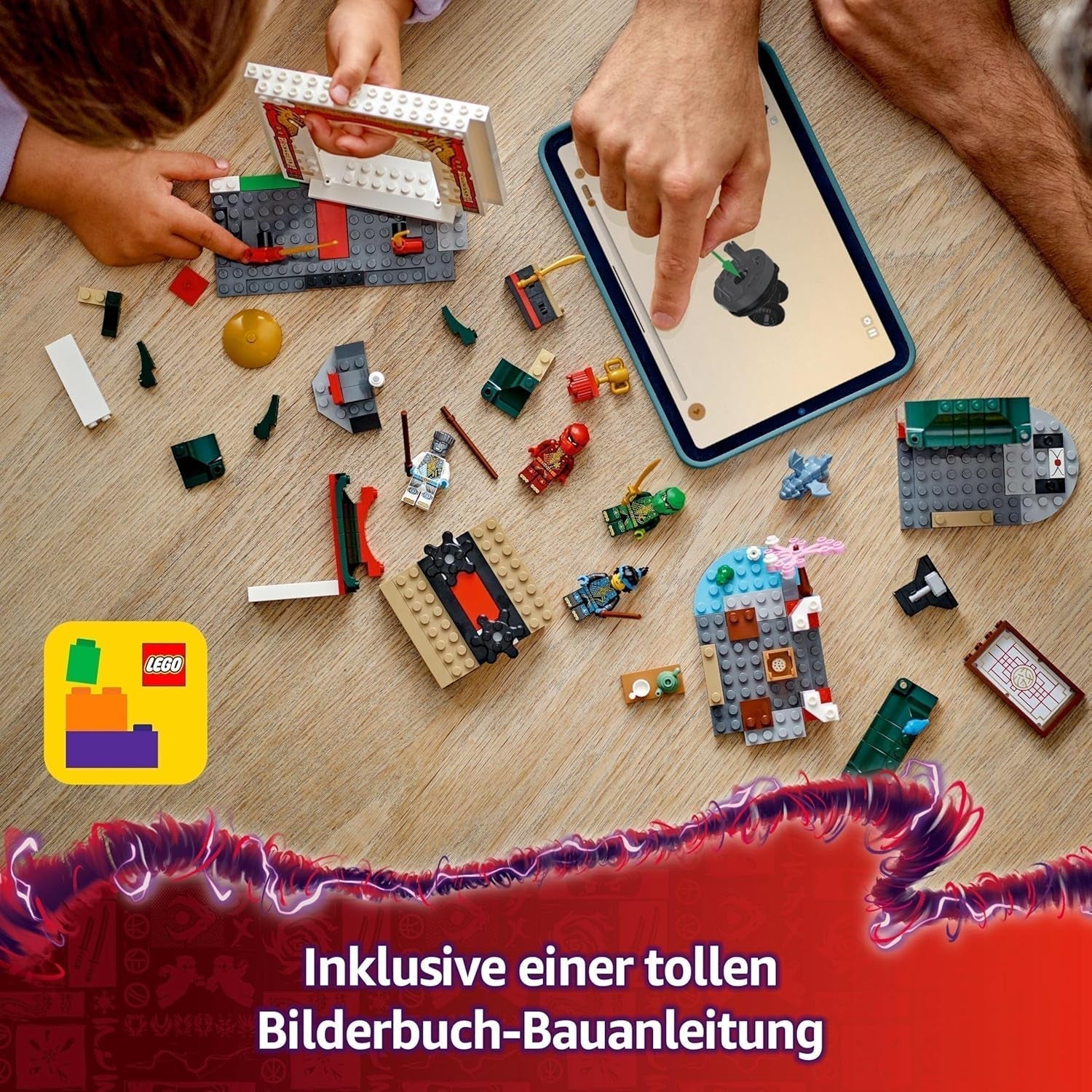 LEGO NINJAGO Spinjitzu Ninja templom - Játékkészlet 4 minifigurával és 1 sárkányfigurával - Építőkészlet - Karácsonyi vagy születésnapi ajándék fiúknak és lányoknak 4 éves kortól 71831 Építőkészletek Besuche den LEGO-Store