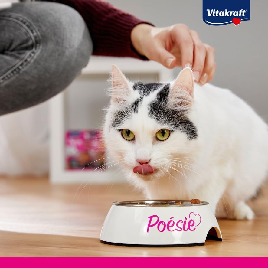Vitakraft Poésie Délice, Fish Selection, Nassfutter Katze, Katzennassfutter in Sauce, mit Seelachs, mit Kabeljau, ohne Zusatz von Zucker und Getreide (1 Paket mit 6x 85g)