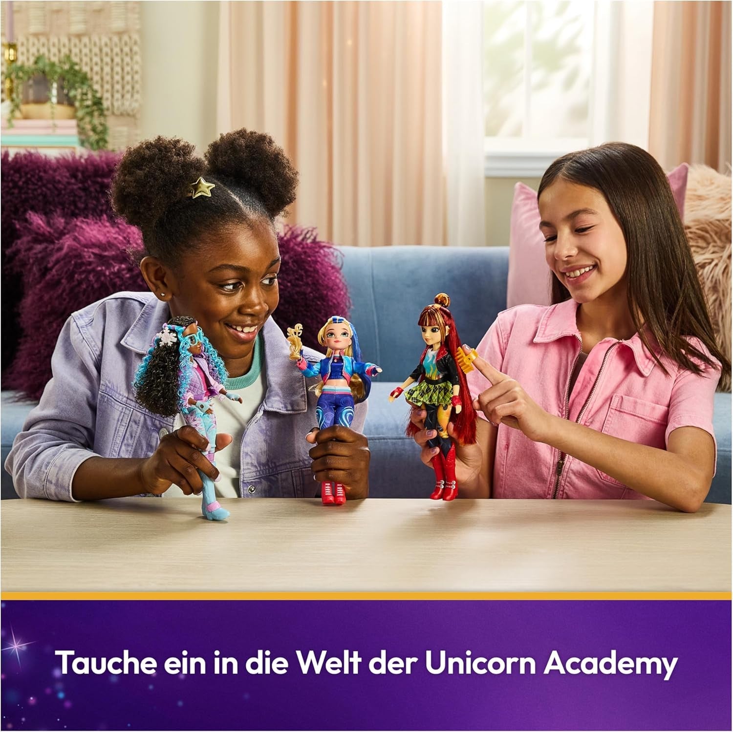 Unicorn Academy Ankleidepuppe Valentina - die Originalpuppe zur beliebten Netflix-Serie, 24 cm groß, mit echtem Haar, abnehmbarer Kleidung und Accessoires, für Kinder ab 4 Jahren