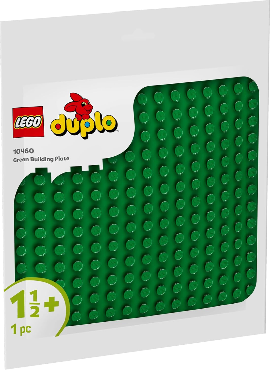 LEGO DUPLO építőtábla zöld színben, Építőjáték 18 hónapos kortól, Modellek bemutatásához, Lehetővé teszi az óvodások kreatív építését és ötletes játékát, Oktatójáték 10460 Építőkészlet Besuche den LEGO-Store