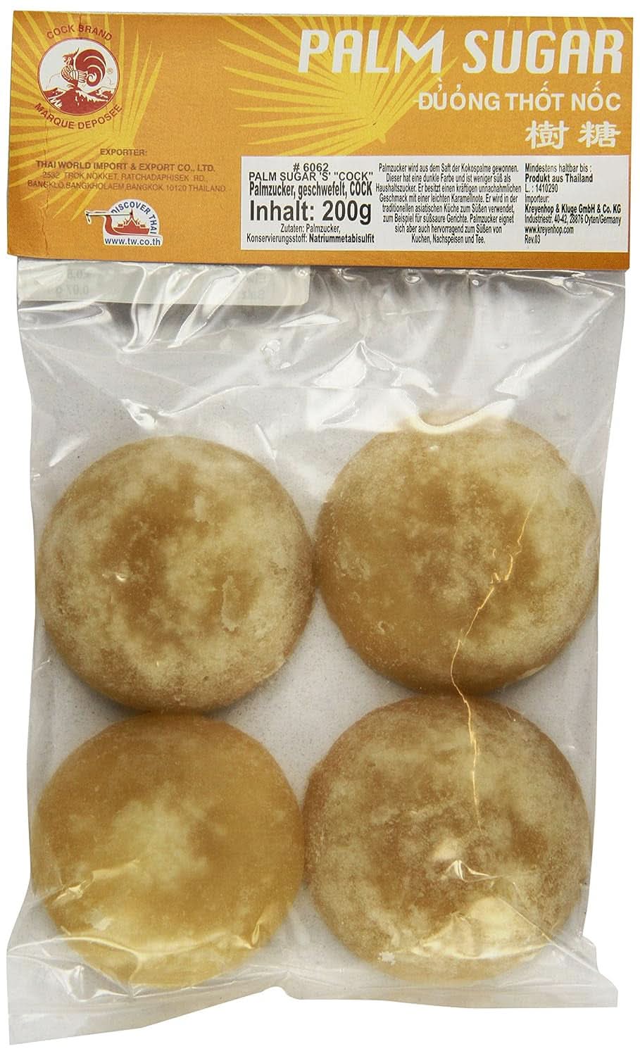 Palmzucker, Scheiben (1 X 200 G) Édesítőszerek Naty Shop