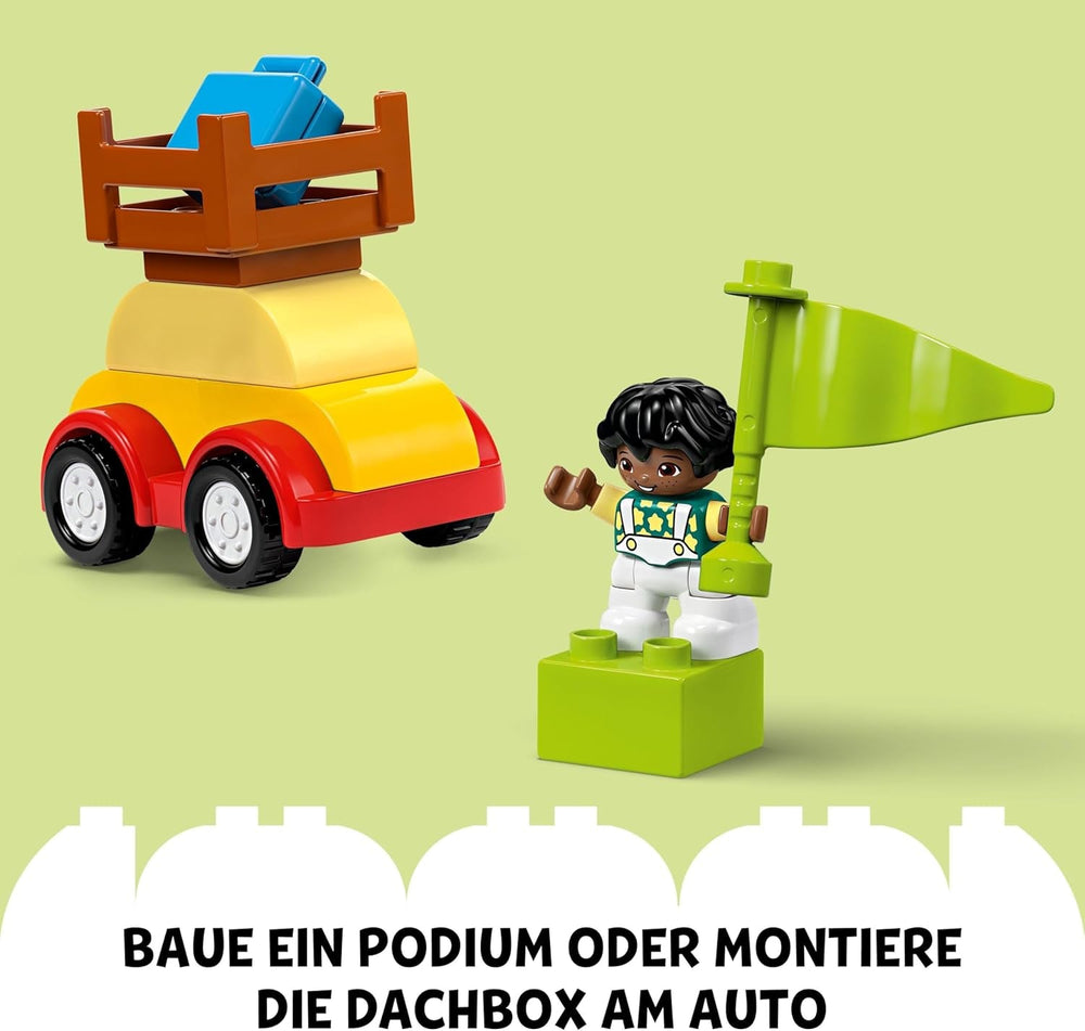LEGO DUPLO klasszikus tégladobozos autók és teherautók, jármű játékkészlet 1,5 éves kortól, kreatív tanulási játék, autós játék és versenyautó készlet 10439 építőkészletek Besuche den LEGO-Store