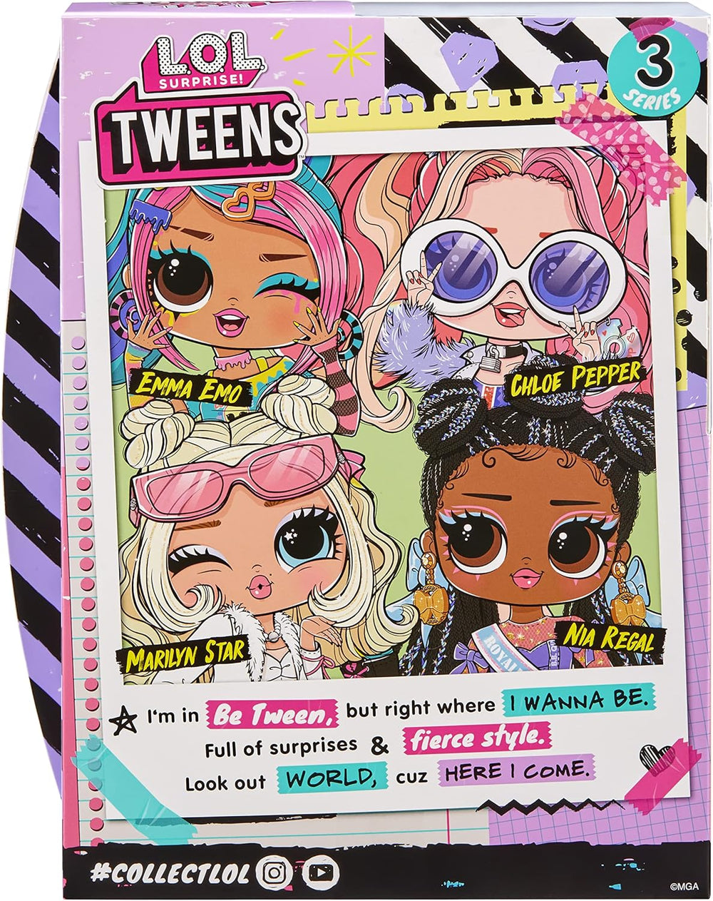 L.O.L. Meglepetés! Tweens Serie 3 Modepuppe – NIA Regal, 15 cm-es nagy Puppe mit Überraschungen Wilde Outfits, Accessoires und mehr Zum Sammeln Tolles Geschenk für Jungen Mädchen ab Jahren, 584087
