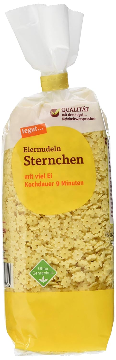 Tegut... Csillagtojás tészta 250 g Csillagtészta adalékanyag nélkül