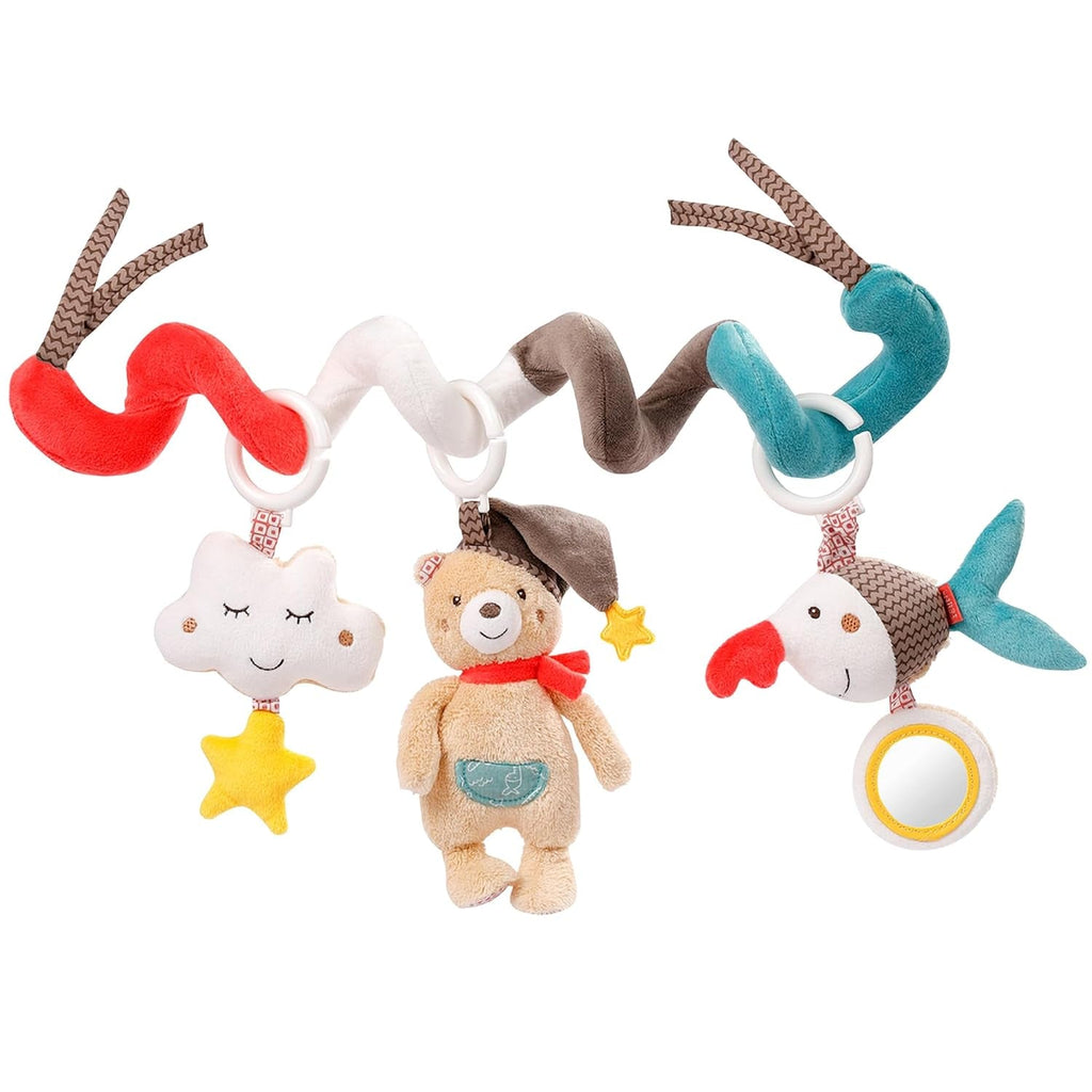 Fehn Activity Spiral Sleeping Forest - jucărie de cărucior pentru pipăit și prindere - jucărie pentru copii pentru pat, parc, cărucior pentru sugari și scaun auto - jucărie de activitate motorie pentru bebeluși și copii mici de la 0+ luni Jucarii Bebe Naty Shop Bruno