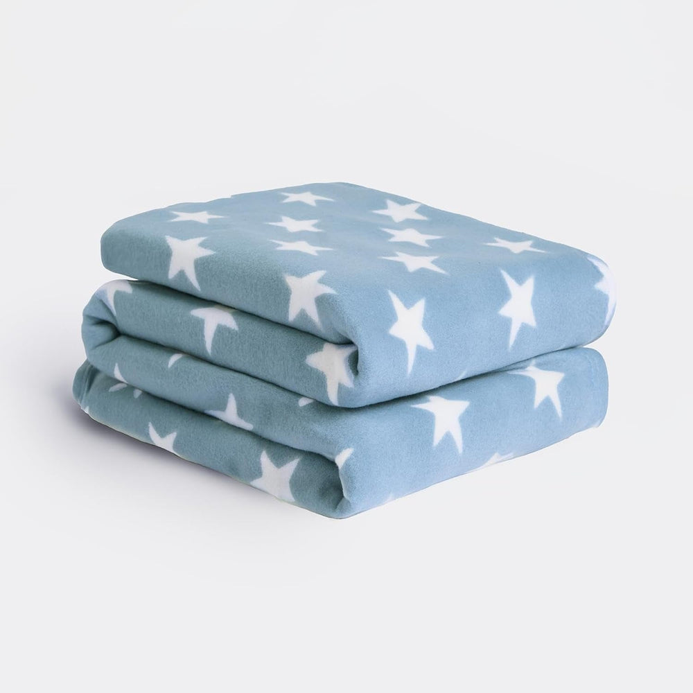 DREAMSCENE pătură confortabilă pătură pufoasă pătură fleece - living pătură cald iarna moale, canapea pătură, pătură canapea, pătură cuddly copii, living & pături cuddly 120X150Cm, canapea arunca pătură gri stele Paturi si Cuverturi Besuche den DREAMSCENE-Store Albastru deschis 120 X 150 Cm