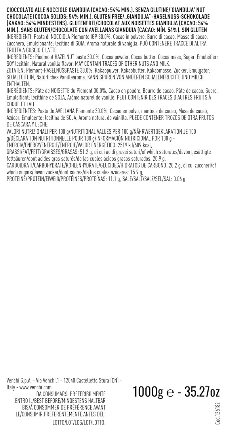 Venchi Gianduiotti Extra Black 1 kg – piemonti csokoládé 75 százalék kakaóval és mogyorópasztával OFJ vegán gluténmentes