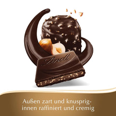Lindt Creation Hazelnut De Luxe bár – étcsokoládé ropogós mogyoróval, krémes töltelékben