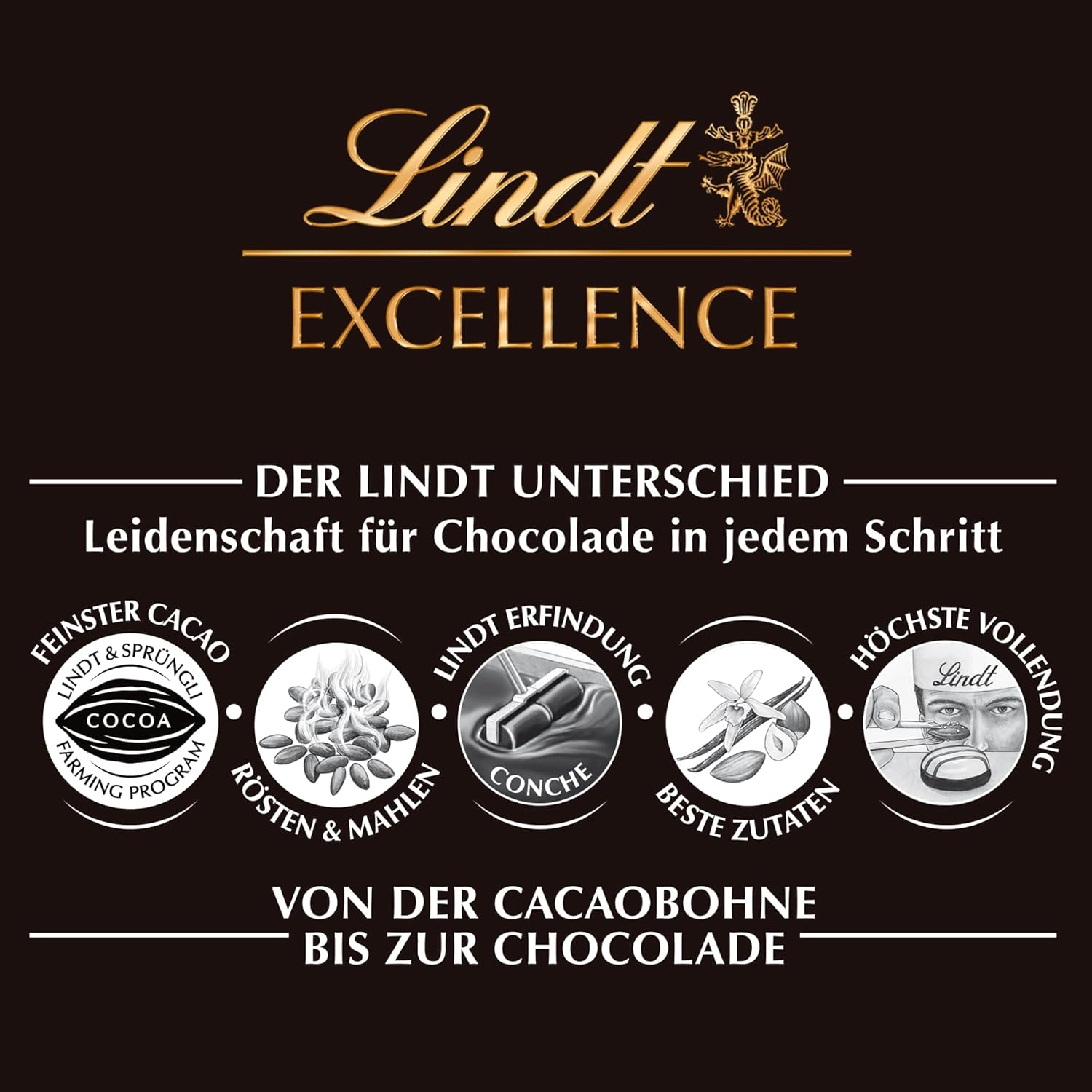 Lindt Excellence Sweet Salted Wood - Étcsokoládé szelet 100g - Intenzív kakaó íz