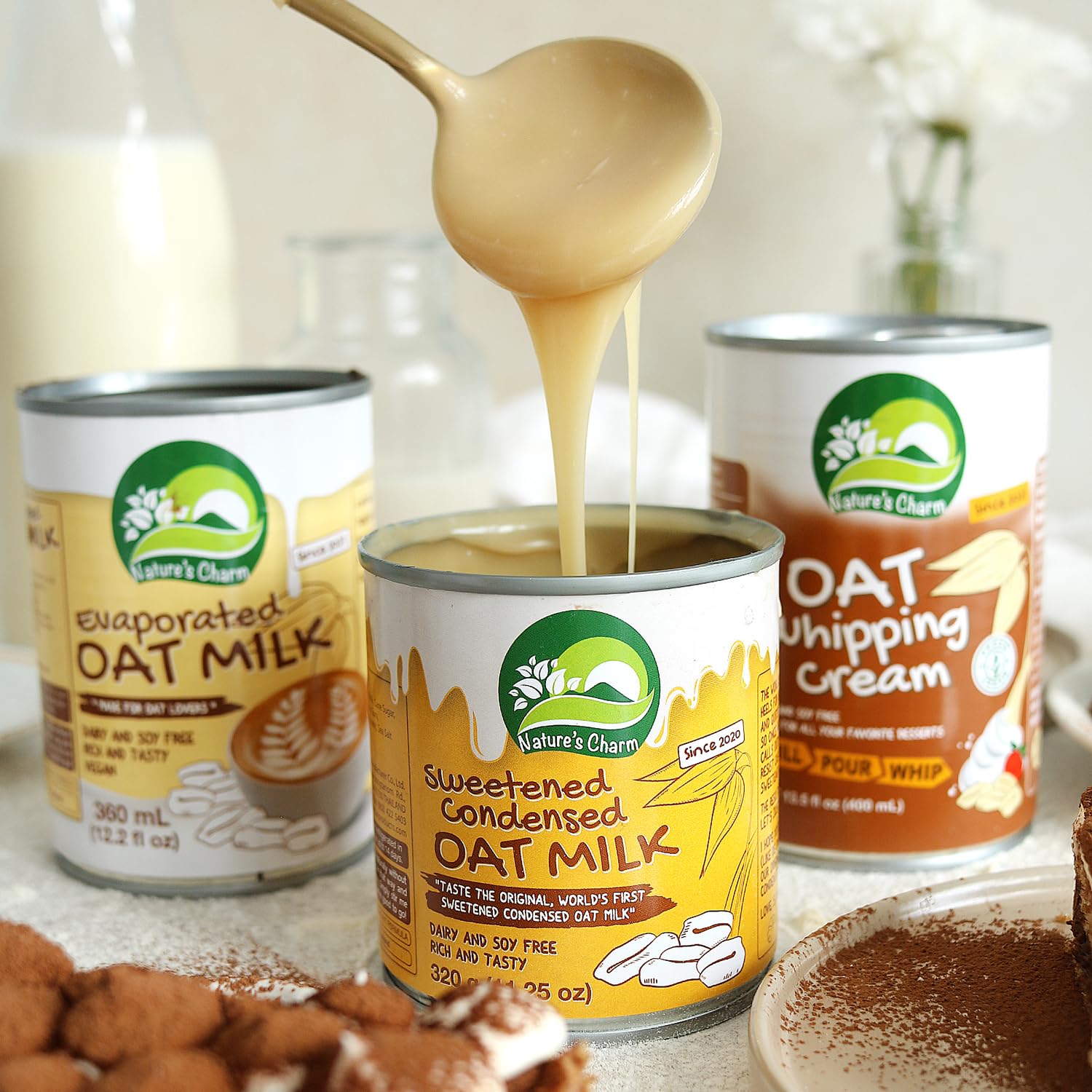 Nature's Charm Vegán sűrített zabtej – kávé és desszertek