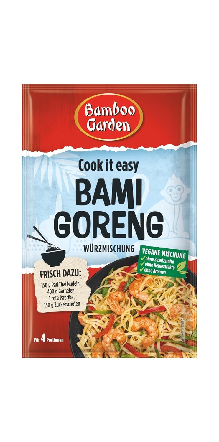Bamboo Garden Bami Goreng Würzmischung - Ideális 4 adaghoz