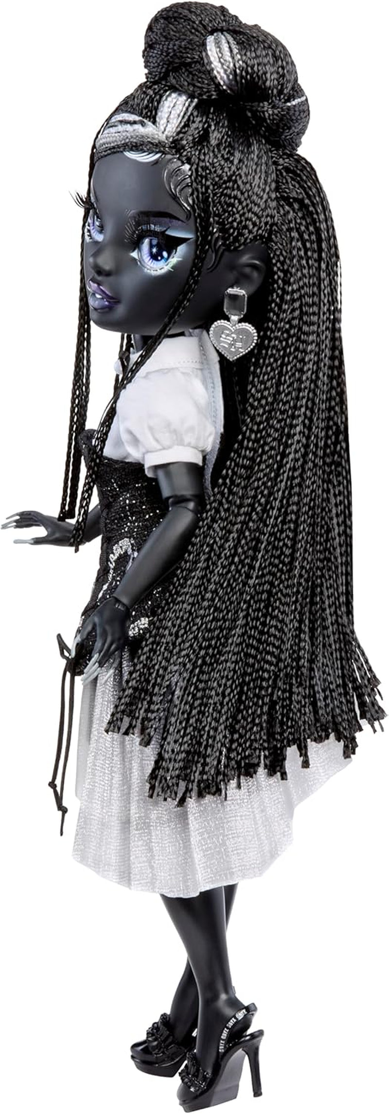 Rainbow High Shadow High Modepuppe – Shanelle Onyx – Schwarzes Haar, 28 cm Modepuppe mit Designer-Outfits, Geeignet für Sammler & Kinder von 6-12 Jahren