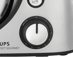 Krups KA631D Master Perfect Gourmet konyhai robotgép | 1100 watt | 8 sebesség | 4,6 literes rozsdamentes acél tál | 5 tartozék: sütőkészlet, rugalmas tál, aprítóegység | szálcsiszolt rozsdamentes acél Mother and Child Naty Shop