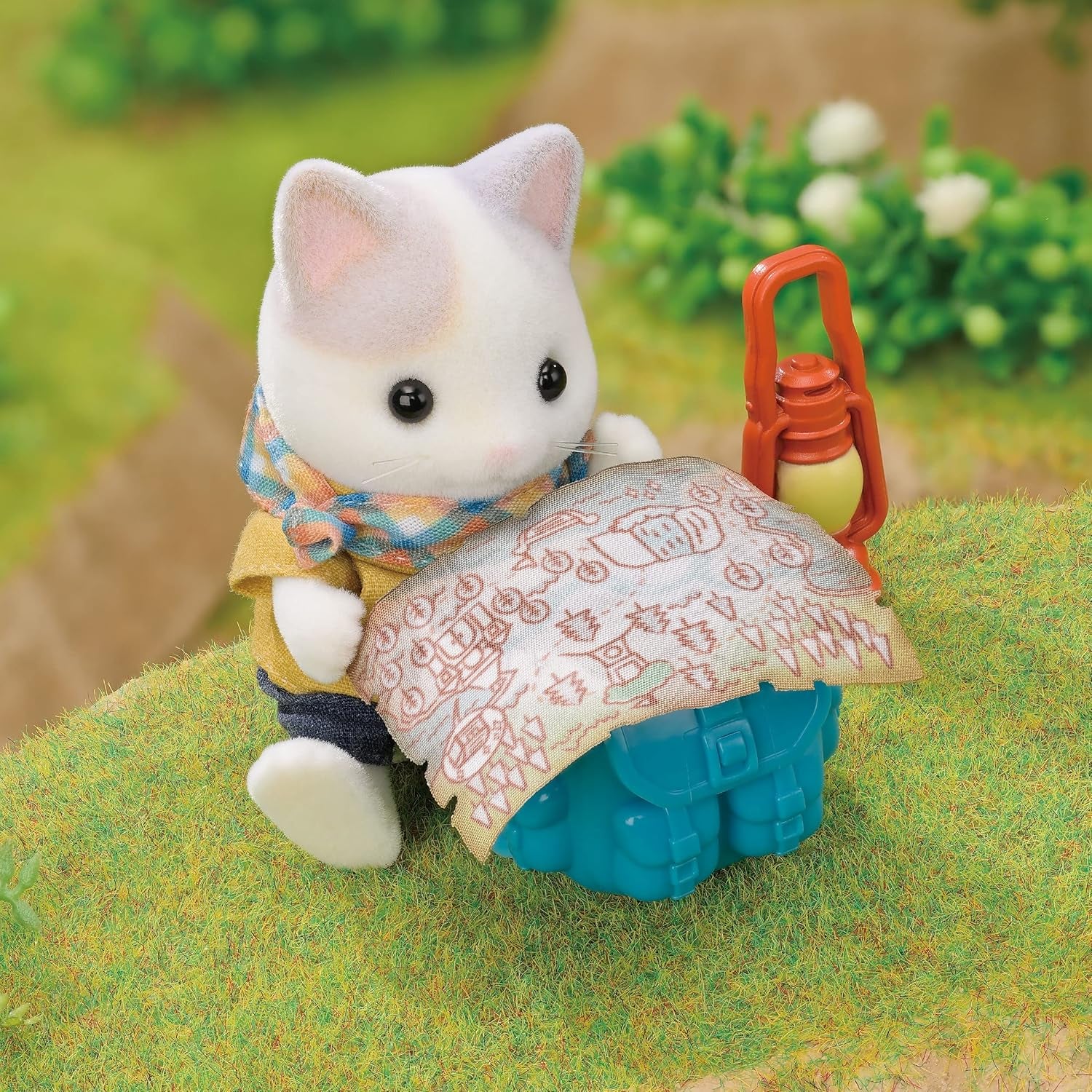 Sylvanian Families - 5763 Két figurás kaland felfedező szett tejes macska apa fiú állatfigura részletes játék 3 éves naty Shop babákhoz