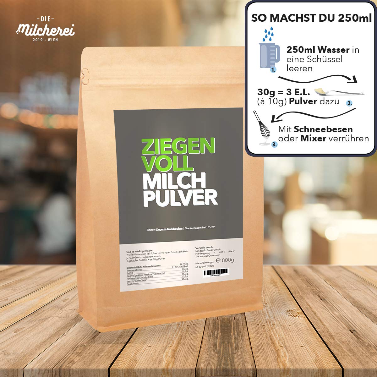 Milcherei kecsketejpor - regionális adalékanyagok nélkül 800g