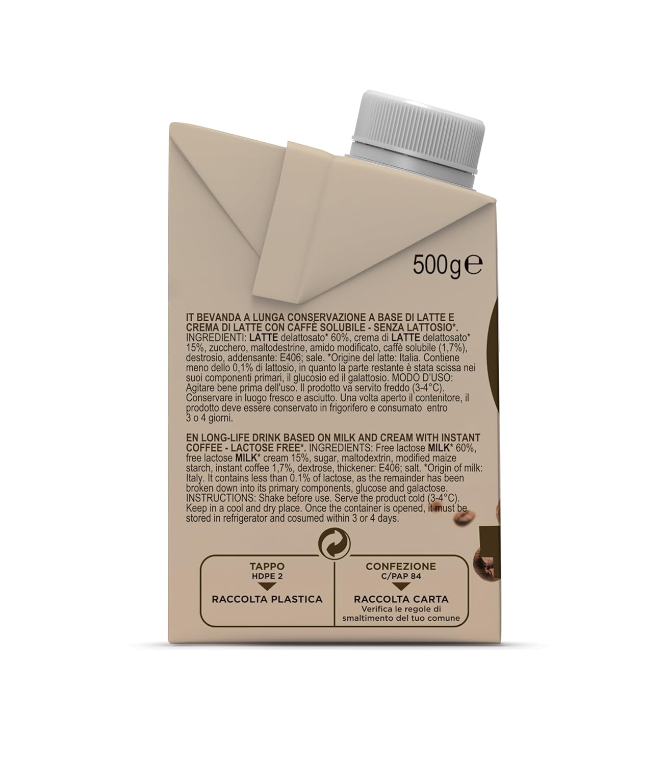 Gimoka Cream Caffè Latte Laktózmentes Gluténmentes Tartósítószer nélkül