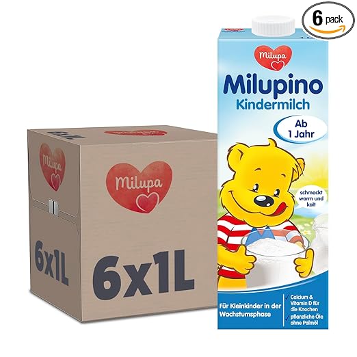 Milupino fogyasztásra kész babatej (6X1L), 1 éves kortól, növekedési fázisban lévő kisgyermekek számára Naty Shop