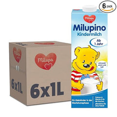 Milupino fogyasztásra kész babatej (6X1L), 1 éves kortól, növekedési fázisban lévő kisgyermekek számára Naty Shop