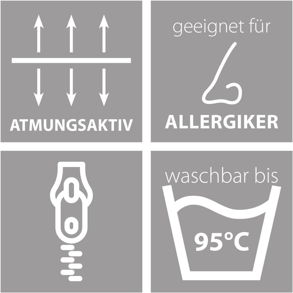 Traumnacht Pernă confortabilă ruletă, Set de 4 perne, Cu capac matlasat și umplutură din tije de spumă, 40 X 40 cm, Certificat Oeko-Tex, Produs în conformitate cu standardul de calitate german Perne standard Naty Shop