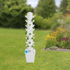 Hidroponikus rendszer Hidroponikus torony beltéri gyógynövénykerti hidroponikus termesztőrendszer 45 ültetési hellyel Vízszivattyú víztartály 20 literes függőleges virágok és zöldségek számára