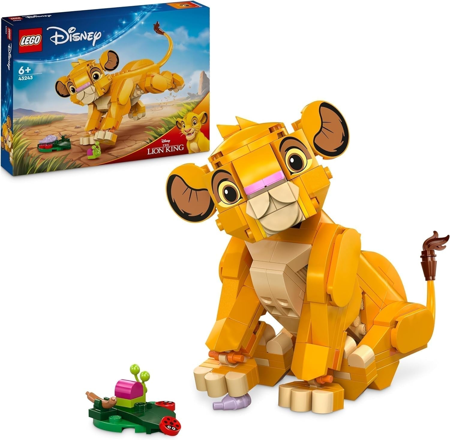 LEGO Ç€ Disney Simba, az oroszlánkirály kölyke, építőjáték gyerekeknek, fantasy játékkészlet az oroszlán figurájával, klassz ajándékötlet lányoknak és fiúknak 6 éves kortól, gyerekjáték 43243 Építőkészletek Beuche den LEGO-Store Alapértelmezett cím