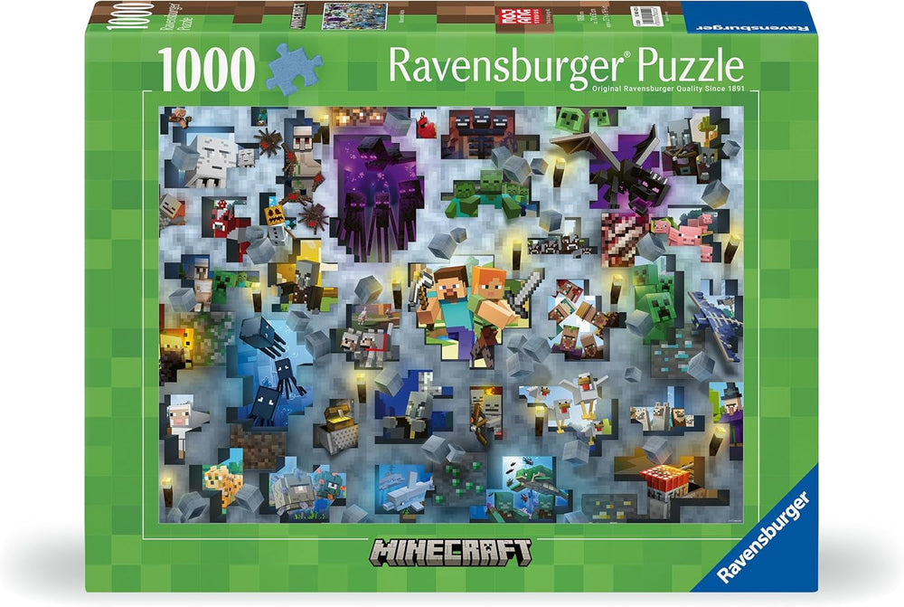 Ravensburger Puzzle 12000422 - Minecraft Mobs - 1000 db Minecraft Puzzle felnőtteknek és 14 év feletti gyerekeknek Puzzle Naty Shop