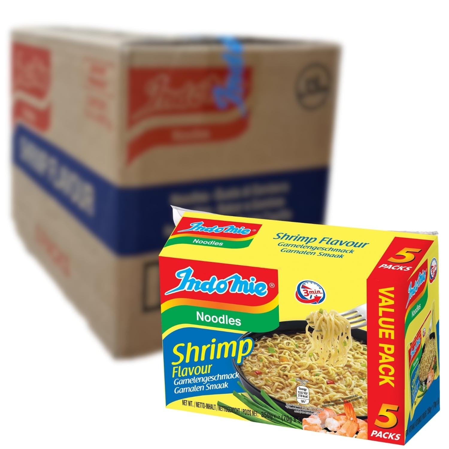 INDOMIE - Instant tészta garnélával, 5 db-os csomag (1 x 5 x 70 g)