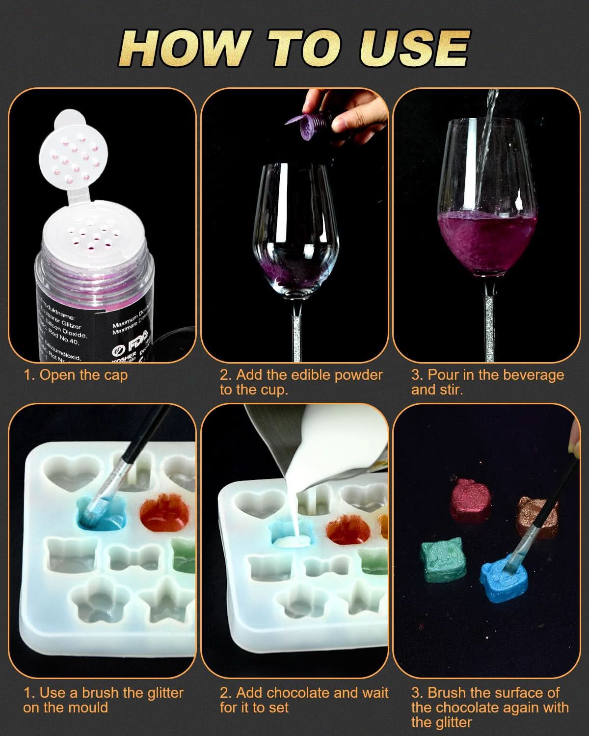 Glitter comestibil, diverse culori si cantitati Naty Shop