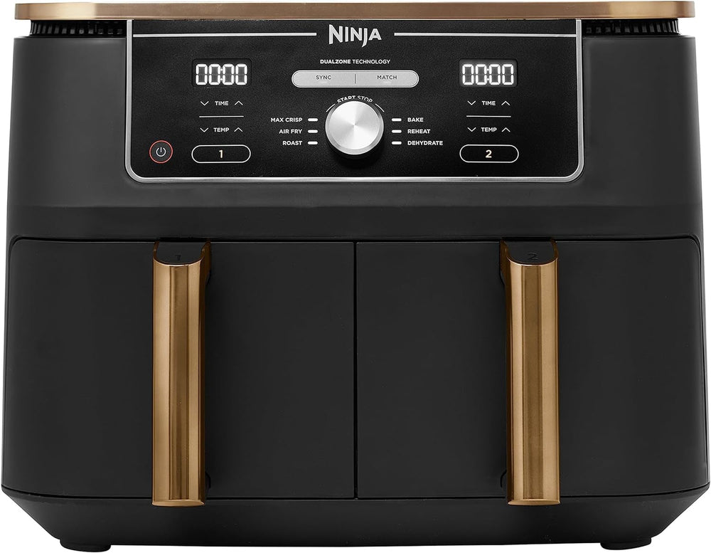 Ninja Foodi AF400EUCP MAX kétzónás légfrissítő, 9,5 literes Airfryer, 2 rekeszes, fogóval, tapadásmentes bevonat Készülékek Naty Shop Alapértelmezett cím