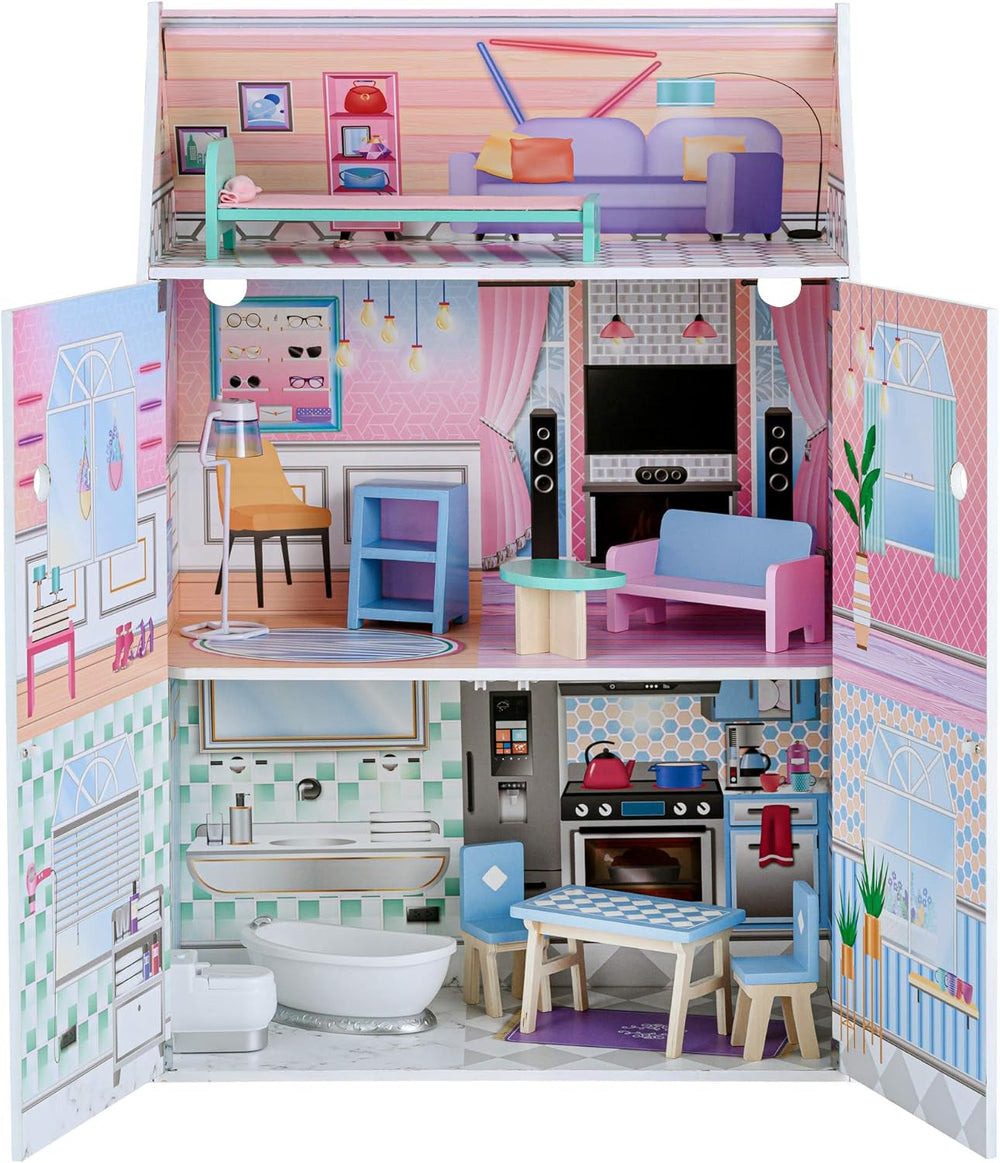 Olivias Little World Glasshouse Kids 12" babaház és 10 babatartozék 3,5" Multi Td-12518D babaházak Naty Shop