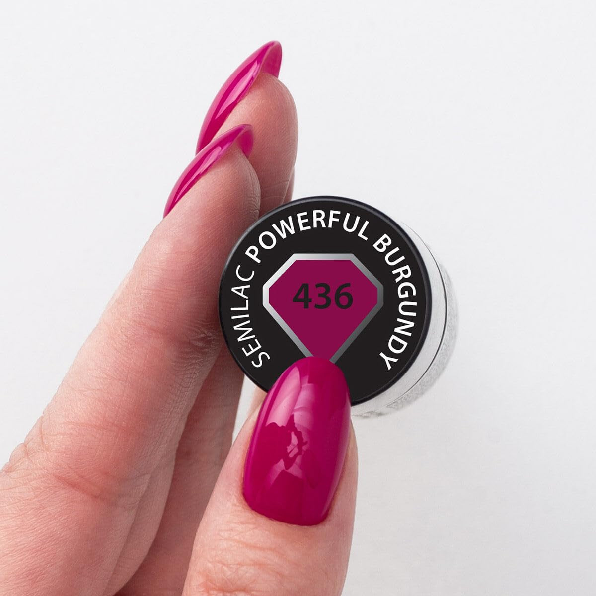 UV körömlakk Semilac Hybrid 436 Erőteljes Burgundy 7 ml Még Better Together Collection