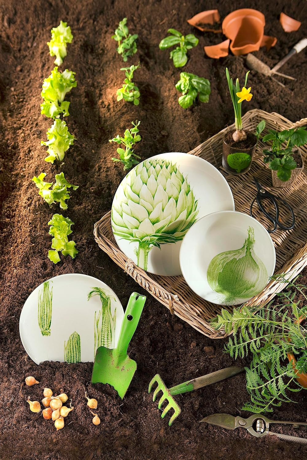 Farfurie Excelsa Flora & Fauna, ceramică, multicoloră